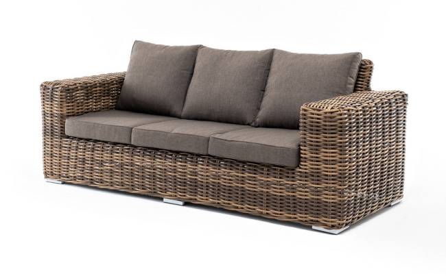 "Палермо" диван из искусственного ротанга трехместный, цвет соломенный "Палермо" диван из искусственного ротанга трехместный, цвет соломенный