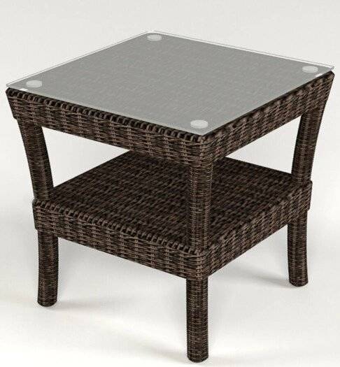 Кофейный столик "Малага Классик" малый, коричневый, черный