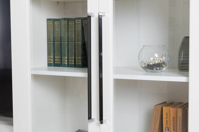 Большая стенка для ТВ-аппаратуры Валенсия № 64 цвет белый шагрень