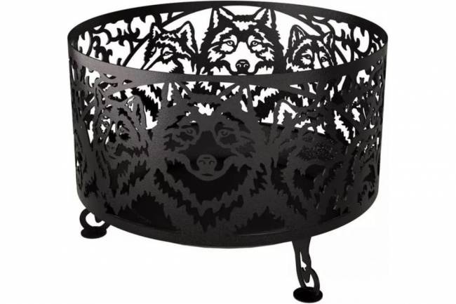 Костровая чаша "Волк", ST3, 3мм Костровая чаша "Волк", ST3, 3мм