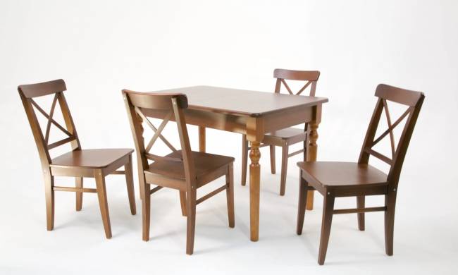 Обеденная группа Верди 120 со стульями Ингольф орех Обеденная группа Верди 120 со стульями Ингольф орех