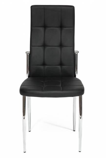 Стул Elfo/Эльфо (мод.35 ) металл/экокожа, 45х53х100х47см, хром/черный (Комплект из 4 шт.) хром/черный металл/экокожа Стул Elfo/Эльфо (мод.35 ) металл/экокожа, 45х53х100х47см, хром/черный (Комплект из 4 шт.) хром/черный металл/экокожа