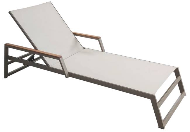 Шезлонг-лежак металлический Kemer тортора 2000х800 мм