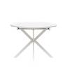 Стол раздвижной Leset Капри со стеклом Белый