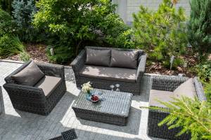 "Капучино Сингл" лаунж-зона из искусственного ротанга, цвет графит "Капучино Сингл" лаунж-зона из искусственного ротанга, цвет графит