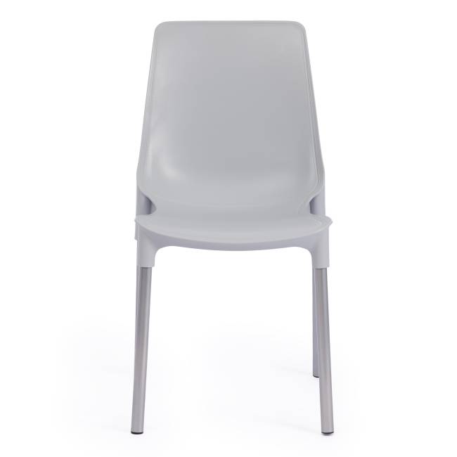 Стул GENIUS (mod 75) / 1 шт. в упаковке металл/пластик, 46x56x84cм, серый/ножки хром серый металл/пластик Стул GENIUS (mod 75) / 1 шт. в упаковке металл/пластик, 46x56x84cм, серый/ножки хром серый металл/пластик