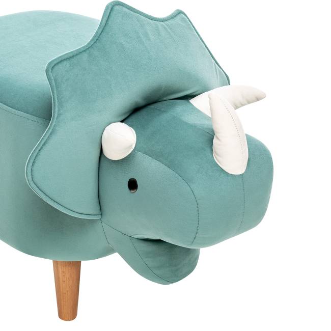 Пуф Leset Динозаврик V43 зелёный, компаньон V01 белый Бук Пуф Leset Динозаврик V43 зелёный, компаньон V01 белый Бук