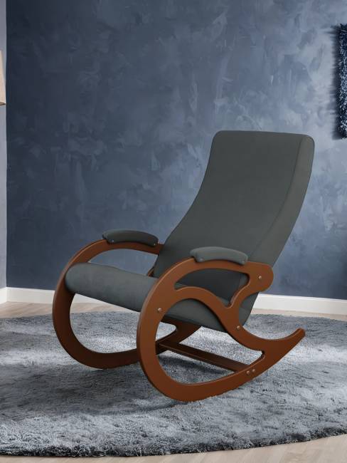 Кресло-качалка Каула М Ткань Макс 965, каркас орех
