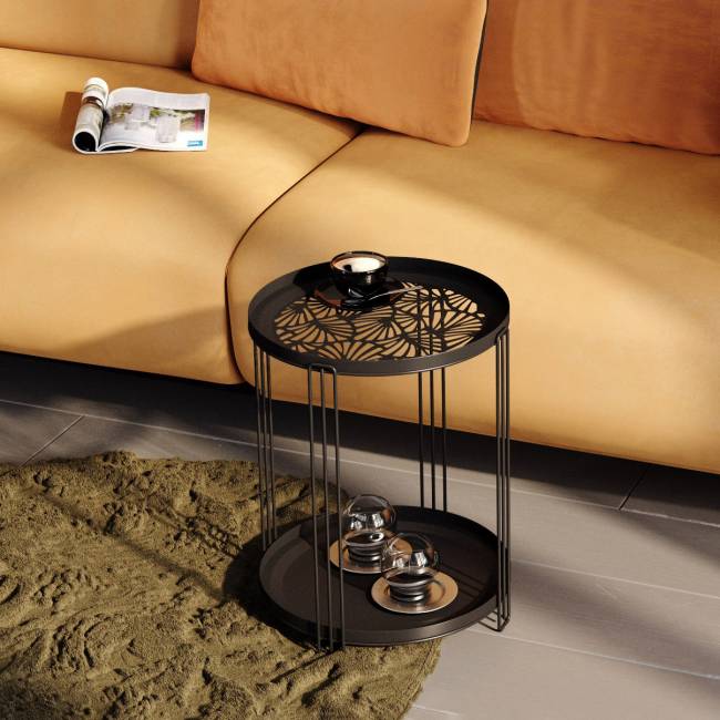 Столик журнальный SHT-CT82 чёрный муар
