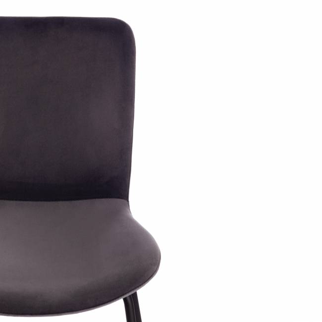 Стул GILLIAN (mod. 0137017-NI) / 1 шт. в упаковке металл/вельвет, 45х52,5х78 см, темно-серый S108 (666 SILVER GREY)/черный Стул GILLIAN (mod. 0137017-NI) / 1 шт. в упаковке металл/вельвет, 45х52,5х78 см, темно-серый S108 (666 SILVER GREY)/черный