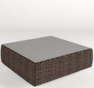 Столик кофейный со стеклом "Малага", из искусственного ротанга, коричневый, черный Столик кофейный со стеклом "Малага", из искусственного ротанга, коричневый, черный