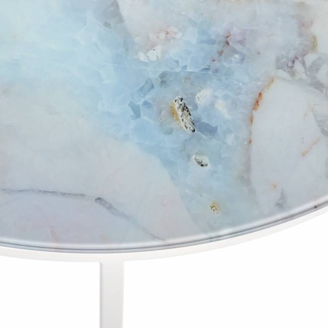 Набор кофейных столиков Tango бежевый мрамор с белыми ножками, 2шт RF 0352