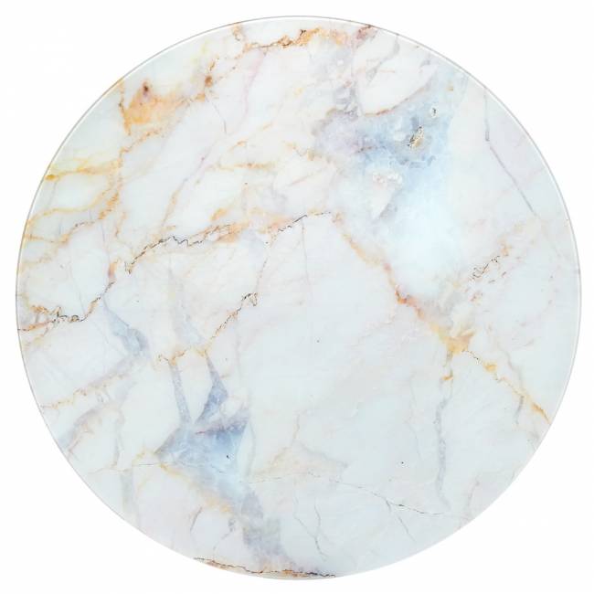 Набор кофейных столиков Tango бежевый мрамор с белыми ножками, 2шт RF 0352