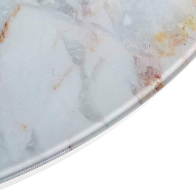 Набор кофейных столиков Tango бежевый мрамор с белыми ножками, 2шт RF 0352