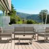 Комплект пластиковой мебели Mykonos бежевый, светло-коричневый Комплект пластиковой мебели Mykonos бежевый, светло-коричневый