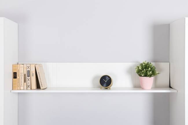 Валенсия стенка для гостиной № 71 цвет белый шагрень