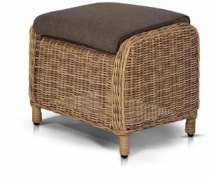 Оттоманка пуф из искусственного ротанга "BAVARIA", бежево-коричневый Оттоманка пуф из искусственного ротанга "BAVARIA", бежево-коричневый