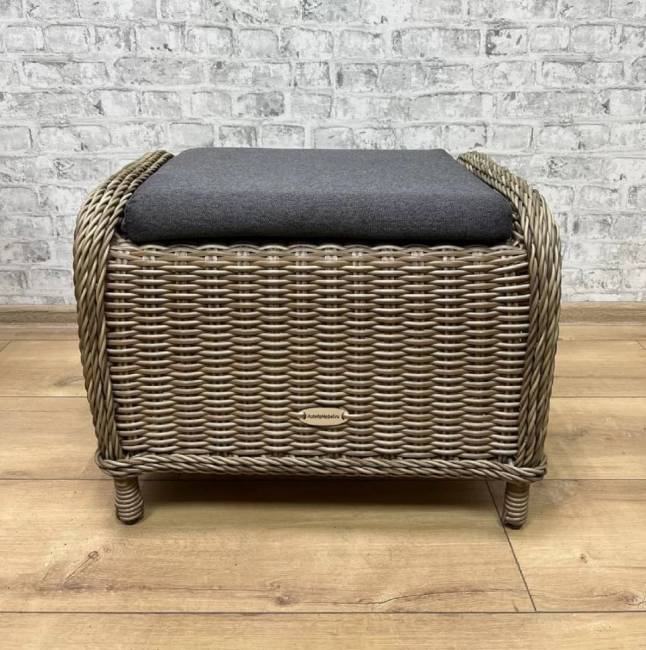 Оттоманка пуф из искусственного ротанга "BAVARIA", бежево-коричневый