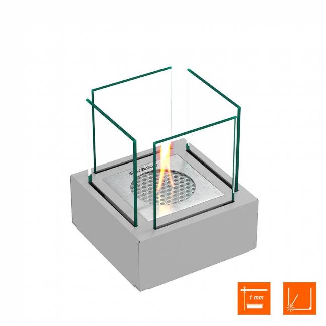 Настольный биокамин SteelHeat GLORIA серый