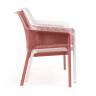 Диван пластиковый Net Bench коралловый 1160х700х860 мм