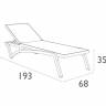 Шезлонг-лежак пластиковый Pacific черный 1930х680х350 мм