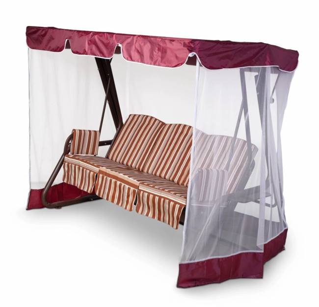 Тент-крыша + москитная сетка Дефа Люси 240х143х175, бордовый Тент-крыша + москитная сетка Дефа Люси 240х143х175, бордовый