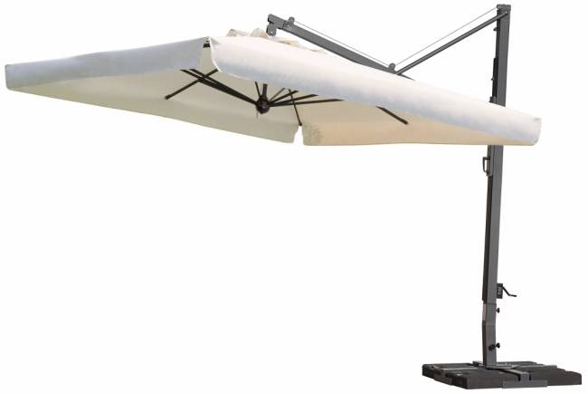 Зонт профессиональный 4х4 м Galileo Maxi Dark антрацит, слоновая кость 4000х4000 мм