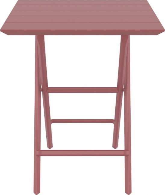 Стол пластиковый складной Helen Folding Table 60 марсала 600х600х740 мм