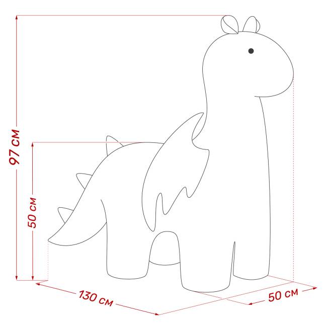 Пуф Leset Дракон Премиум Omega 30