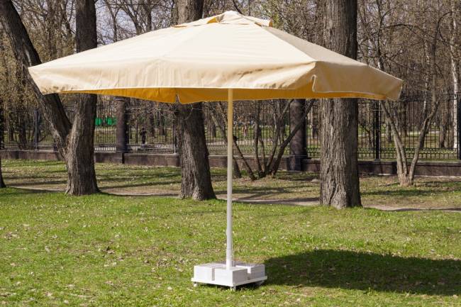 Зонт MISTRAL 300 квадратный с воланом (база в комплекте) бежевый