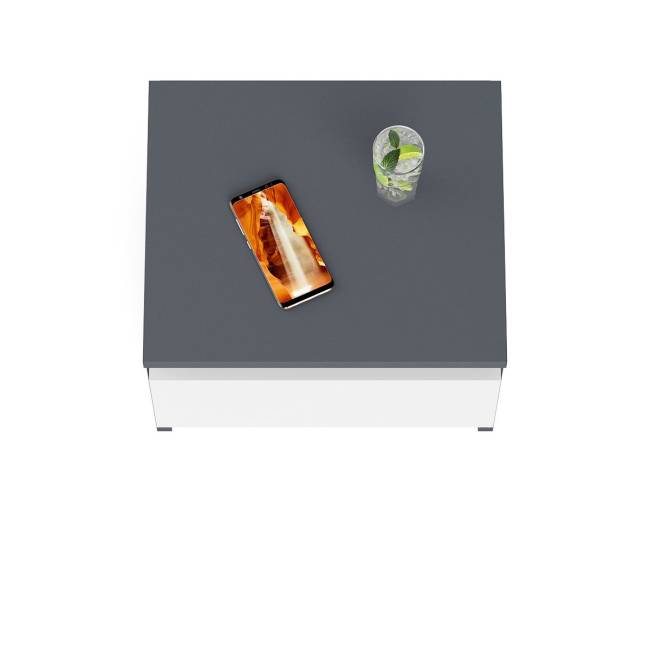 Тумба прикроватная Мори ТПМ400.1 цвет графит/белый