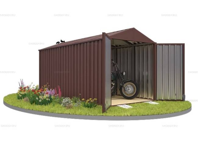 Хозблок SKOGGY секционный с двускатной крышей 5 х 2 м, шоколадный Хозблок SKOGGY секционный с двускатной крышей 5 х 2 м, шоколадный