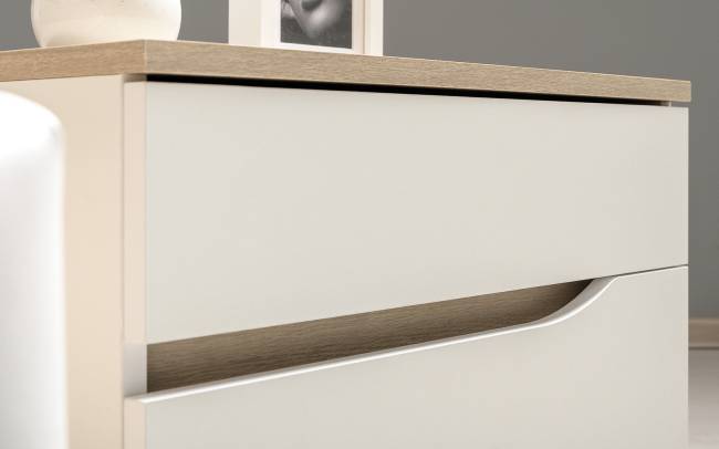 Модульная мебель для спальни Муссон с тумбочкой для аппаратуры 13.276 цвет белый/чёрный/дуб эндгрейн элегантный Модульная мебель для спальни Муссон с тумбочкой для аппаратуры 13.276 цвет белый/чёрный/дуб эндгрейн элегантный